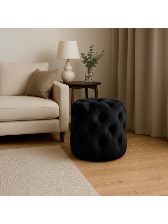 Kruk Drancy Fluweel M, zwart