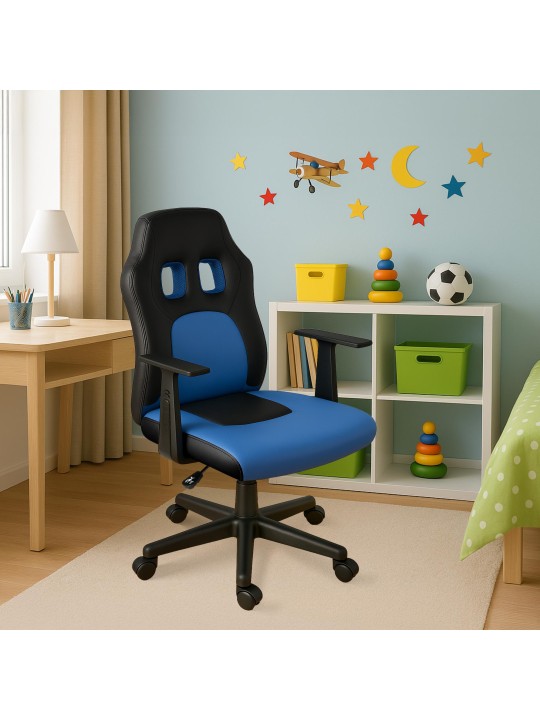 Kinderbureaustoel Fun, zwart/blauw Kinderbureaustoel Fun, zwart/blauw