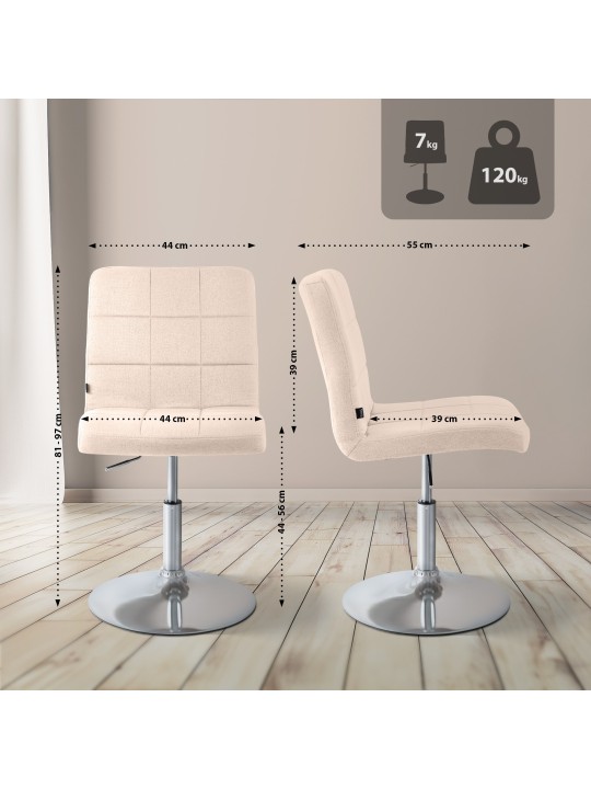 Stoel Ricky stof, crème Stoel Ricky stof, crème