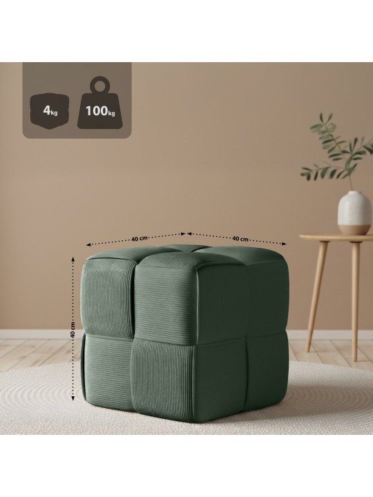 Kruk Forinta Cord, donkergroen Kruk Forinta Cord, donkergroen