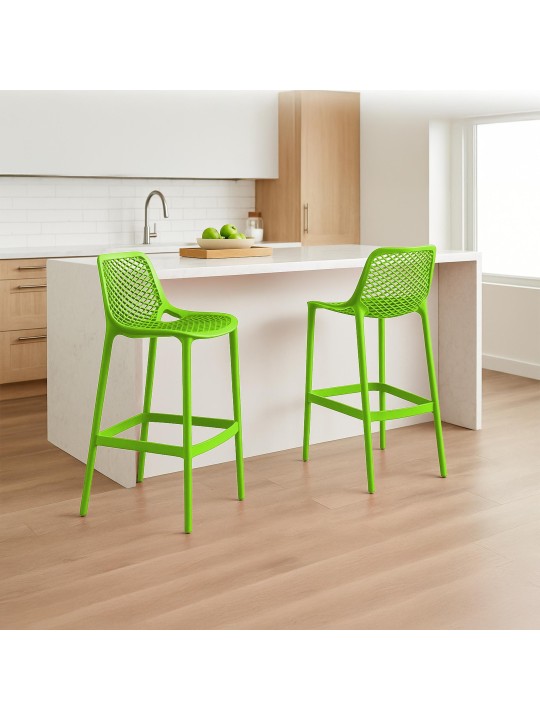 Set van 2 barkrukken Air, groen Set van 2 barkrukken Air, groen