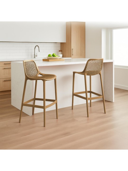 Set van 2 barkrukken Air, modderkleur