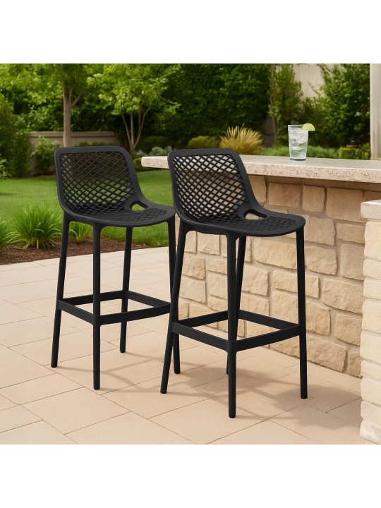 Set van 2 barkrukken Air, zwart