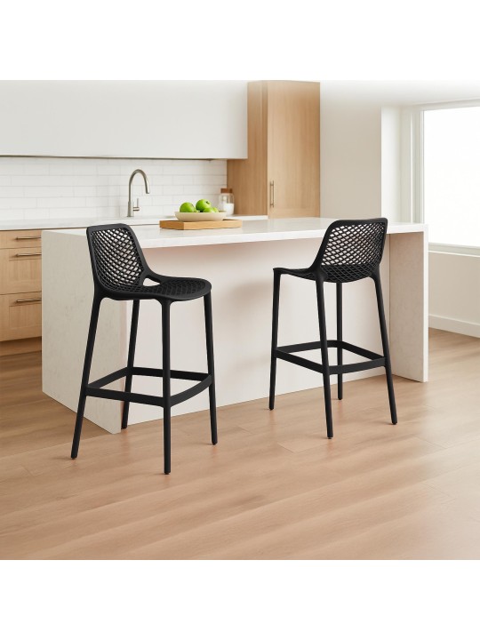 Set van 2 barkrukken Air, zwart