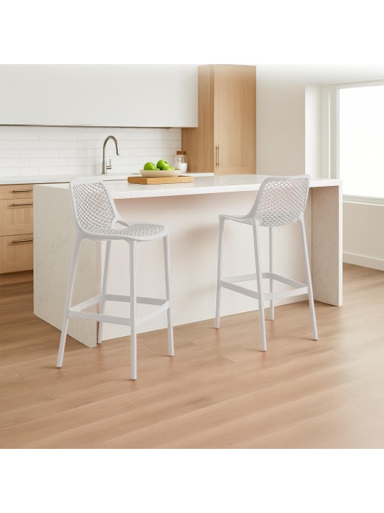 Set van 2 barkrukken Air, wit Set van 2 barkrukken Air, wit