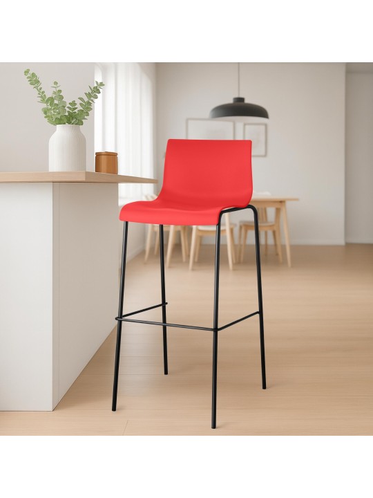 Barkruk Hoover 4-poots frame, rood