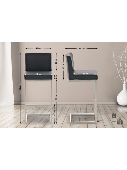 Barkruk Paros, zwart Barkruk Paros, zwart