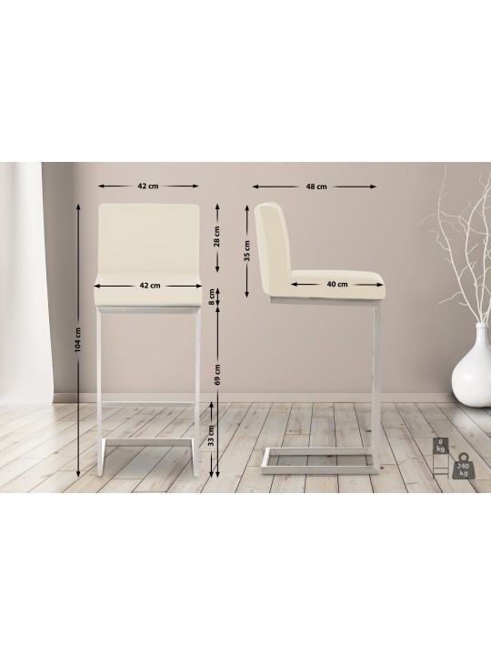 Barkruk Paros, crème