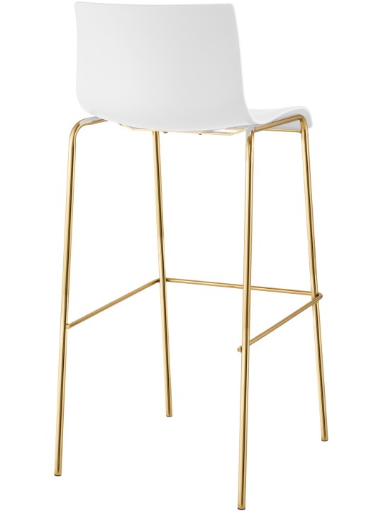 Set van 2 barkrukken Hoover kunststof 4-voet goud, wit