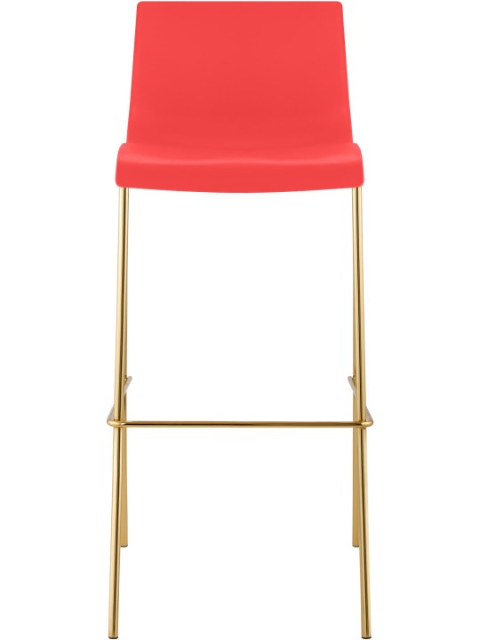 Barkruk Hoover kunststof 4 voet goud, rood