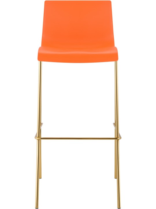 Barkruk Hoover kunststof 4 voet goud, oranje