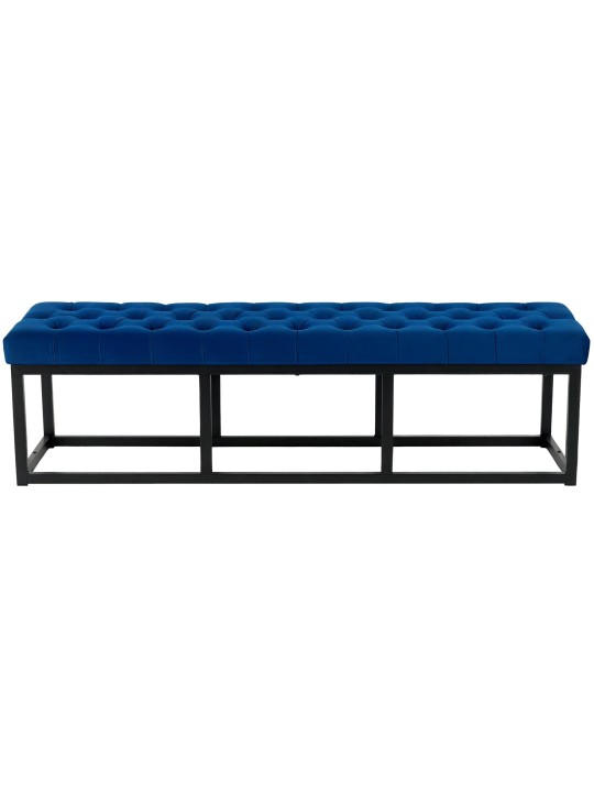 Bank Polson fluweel 150 cm, blauw
