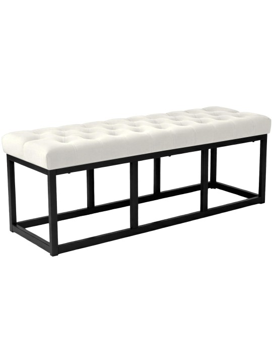 Bank Polson fluweel 120 cm, crème