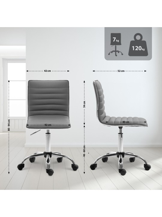 Werkkruk Alamosa kunstleer, grijs