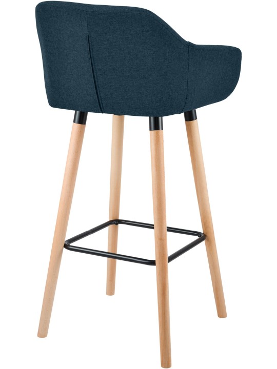 Barkruk Grant stof, blauw