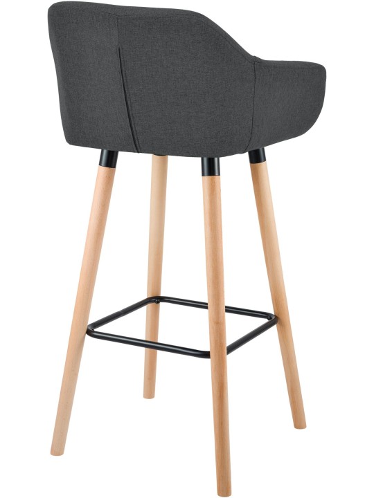 Barkruk Grant stof, donkergrijs