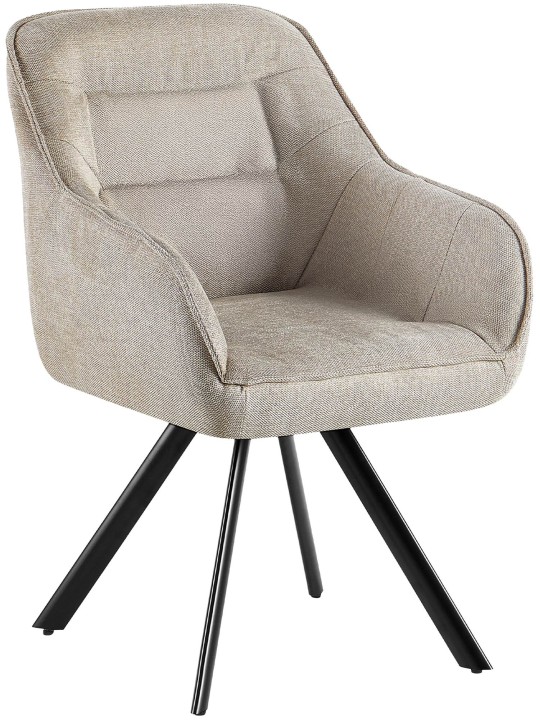 Stoel Pettuli stof, crème