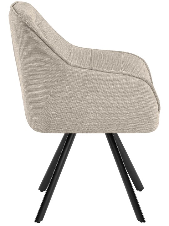 Stoel Pettuli stof, crème