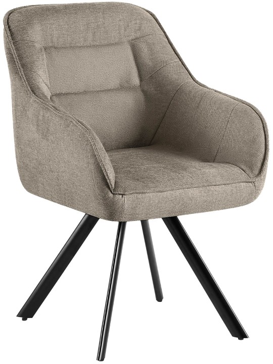 Stoel Pettuli stof, taupe