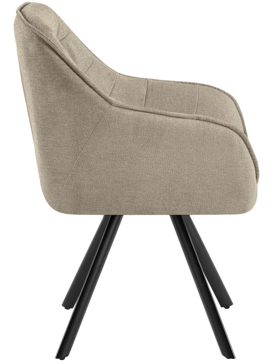 Stoel Pettuli stof, taupe