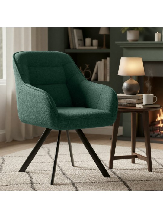 Stoel Pettuli stof, groen