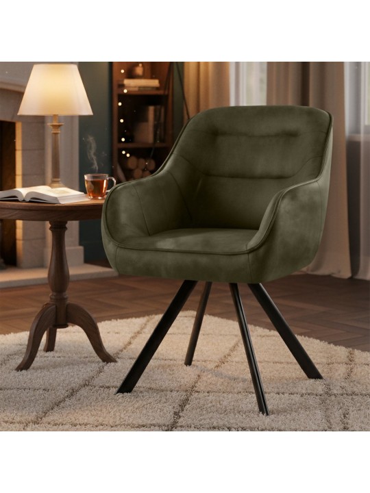 Stoel Pettuli Vintage, antiek groen