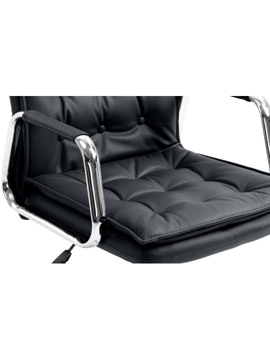 Bureaustoel Sotira echt leer, zwart Bureaustoel Sotira echt leer, zwart