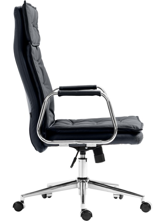 Bureaustoel Sotira echt leer, zwart Bureaustoel Sotira echt leer, zwart