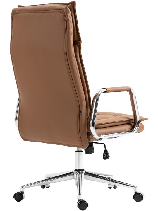 Bureaustoel Sotira echt leer, lichtbruin Bureaustoel Sotira echt leer, lichtbruin