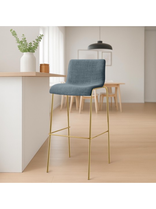 Barkruk Hoover Stof 1,20 meter Goud, blauw Barkruk Hoover Stof 1,20 meter Goud, blauw