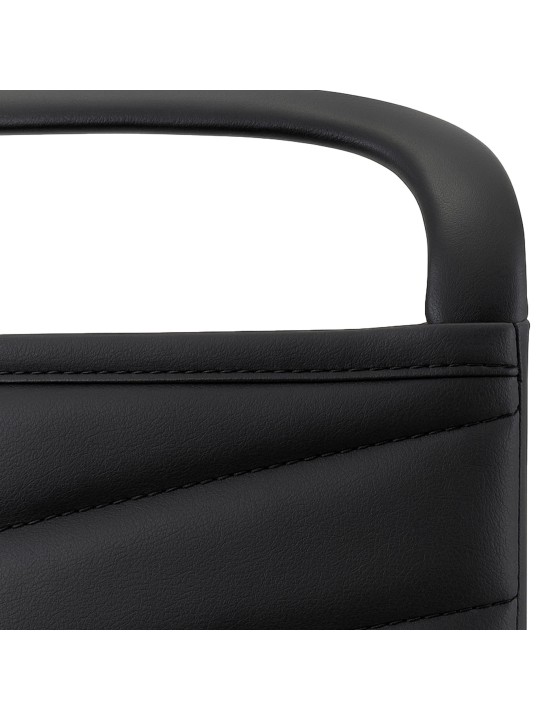 Bezoekersstoel Tomkin kunstleer, zwart