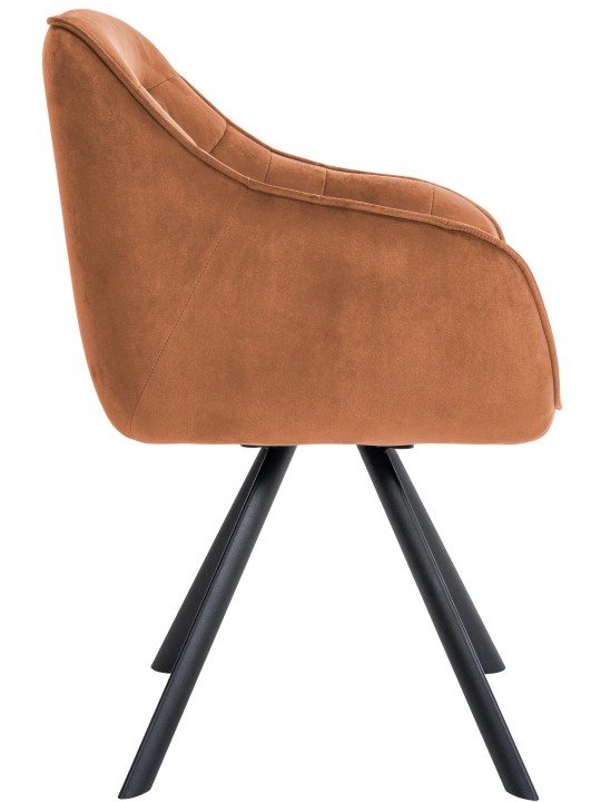 Stoel Russel fluweel, koffie Stoel Russel fluweel, koffie