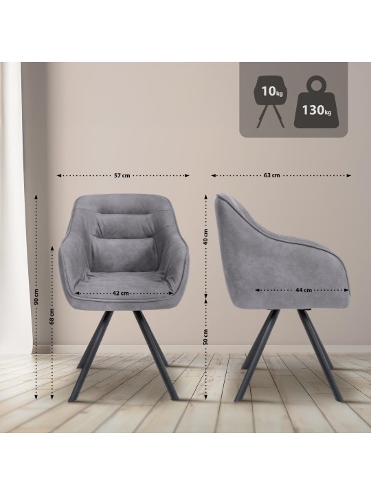 Stoel Russel Vintage, grijs