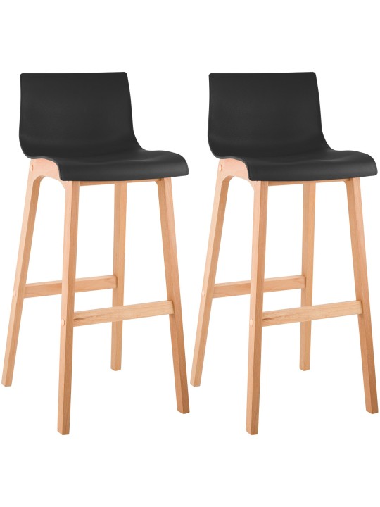 Set van 2 barkrukken Hoover Natura, zwart