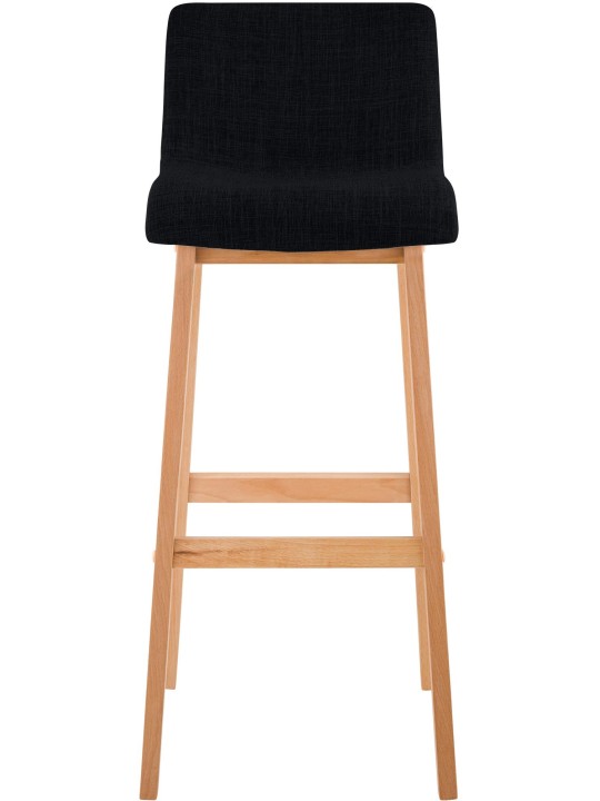 Set van 2 barkrukken Hoover stof Natura, zwart