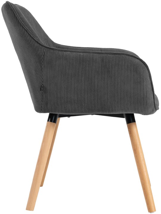 Eetkamerstoel Vienna Cord natura, donkergrijs