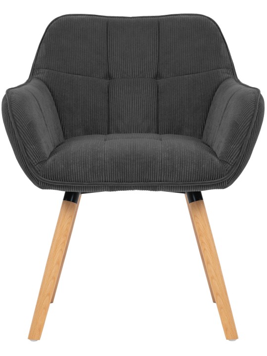 Eetkamerstoel Vienna Cord natura, donkergrijs