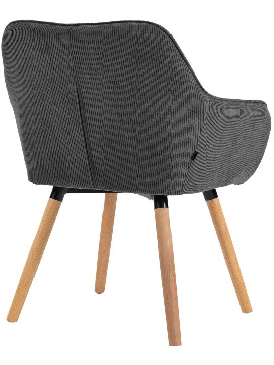 Eetkamerstoel Vienna Cord natura, donkergrijs