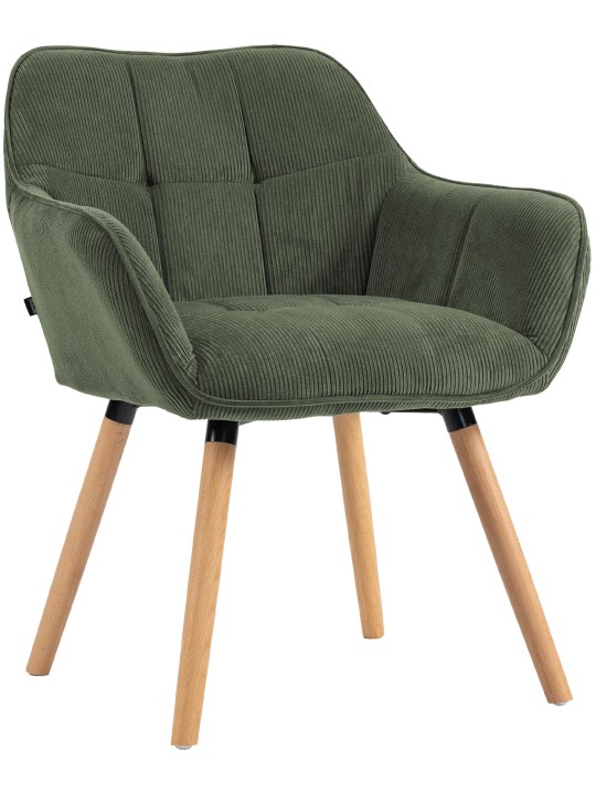 Eetkamerstoel Vienna Cord natura, groen
