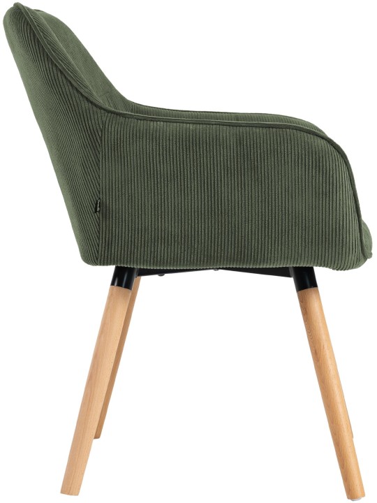 Eetkamerstoel Vienna Cord natura, groen