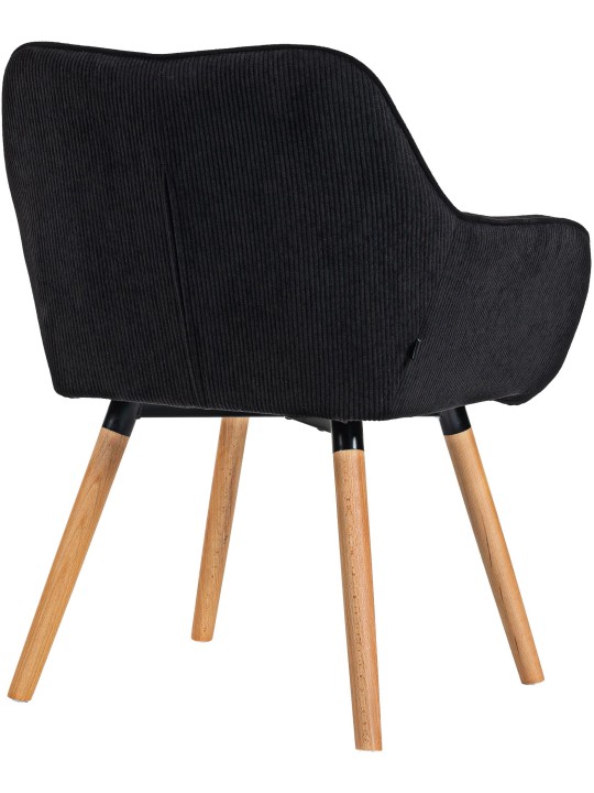 Eetkamerstoel Vienna Cord natura, zwart
