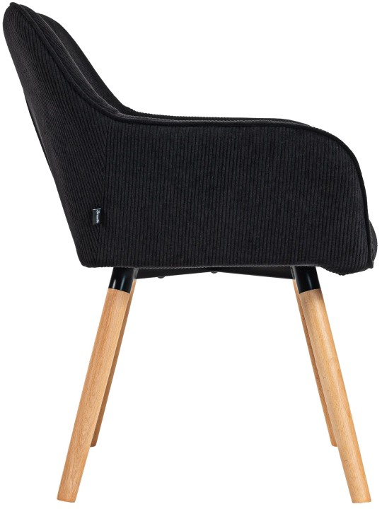 Eetkamerstoel Vienna Cord natura, zwart