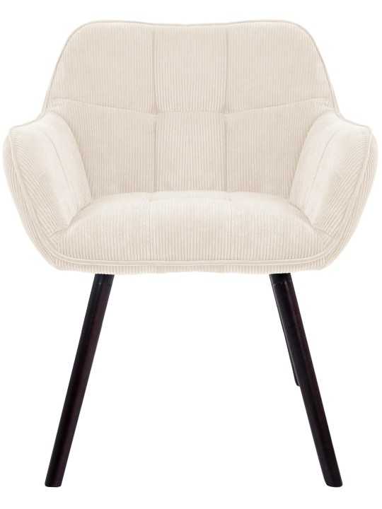 Vienna Cord eetkamerstoel, crème