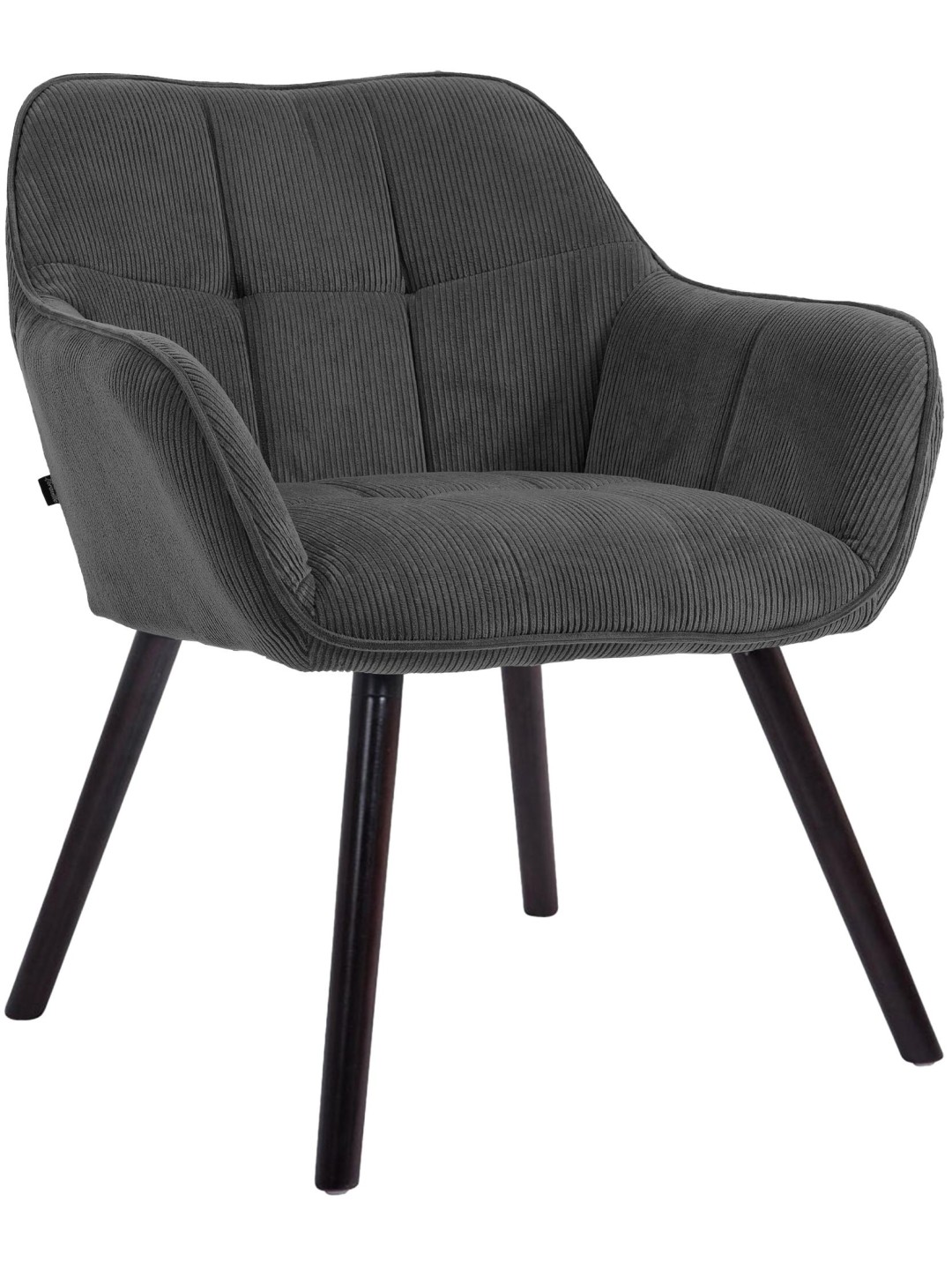 Vienna Cord eetkamerstoel, donkergrijs